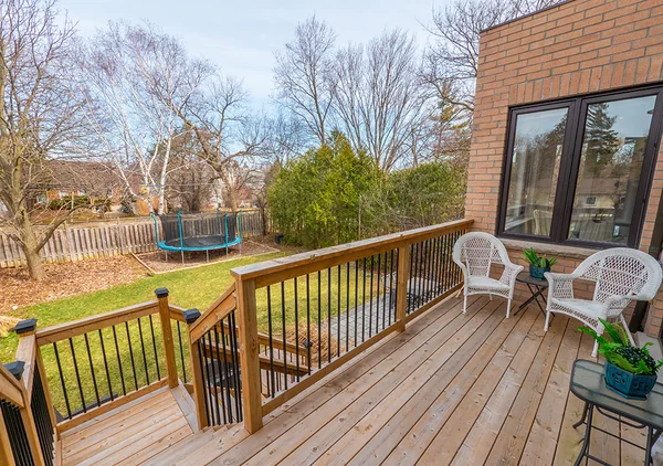 Bevdale Road: Timber rear deck overlooking the garden