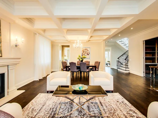 Joicey Boulevard 2: Living room looking toward the dining table and staircase
