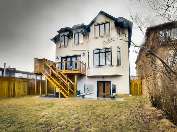 Joicey Boulevard 2: Rear exterior of the house and deck viewed from the lawn